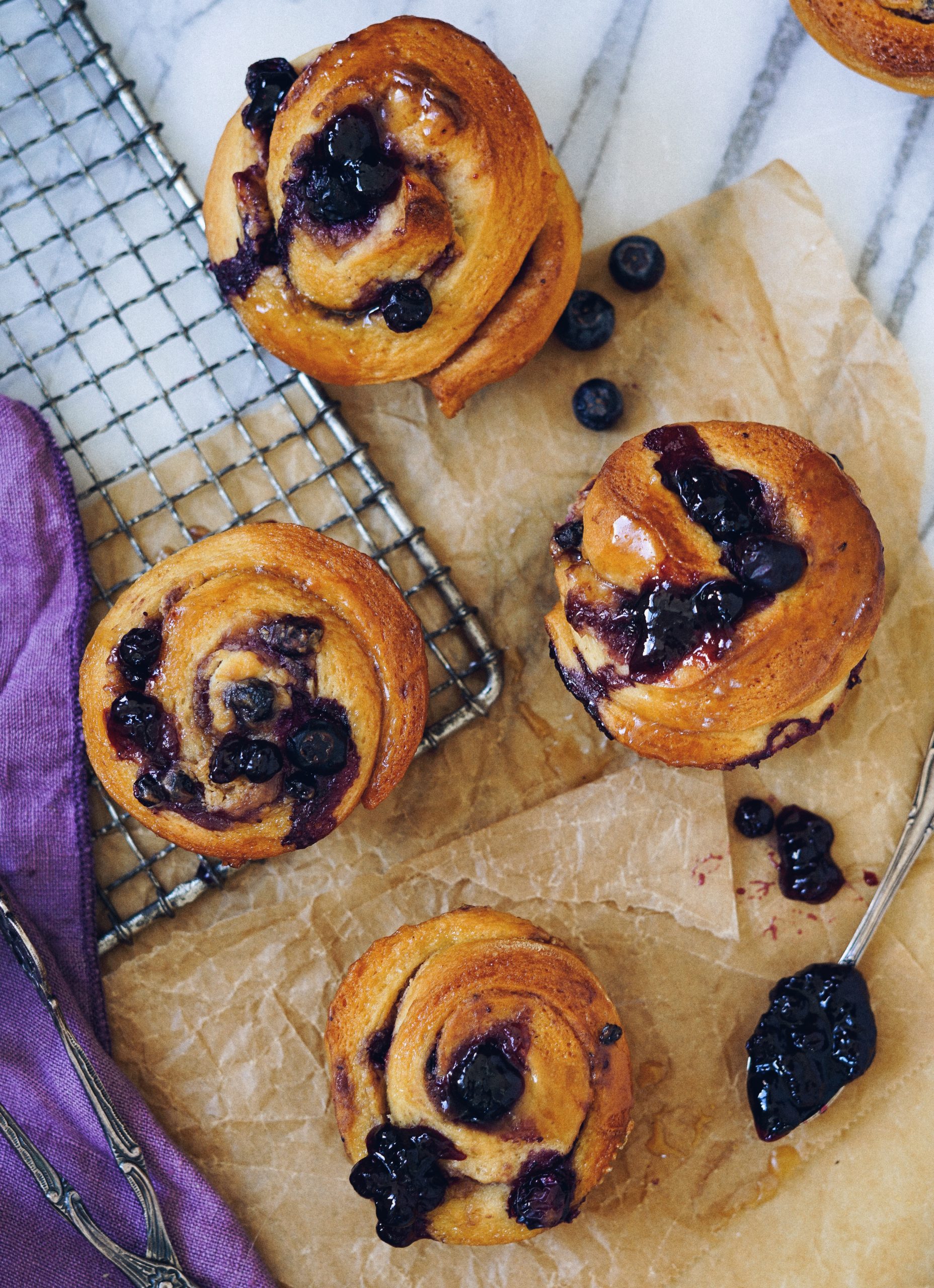 Blueberry Cheesecake Schnecken