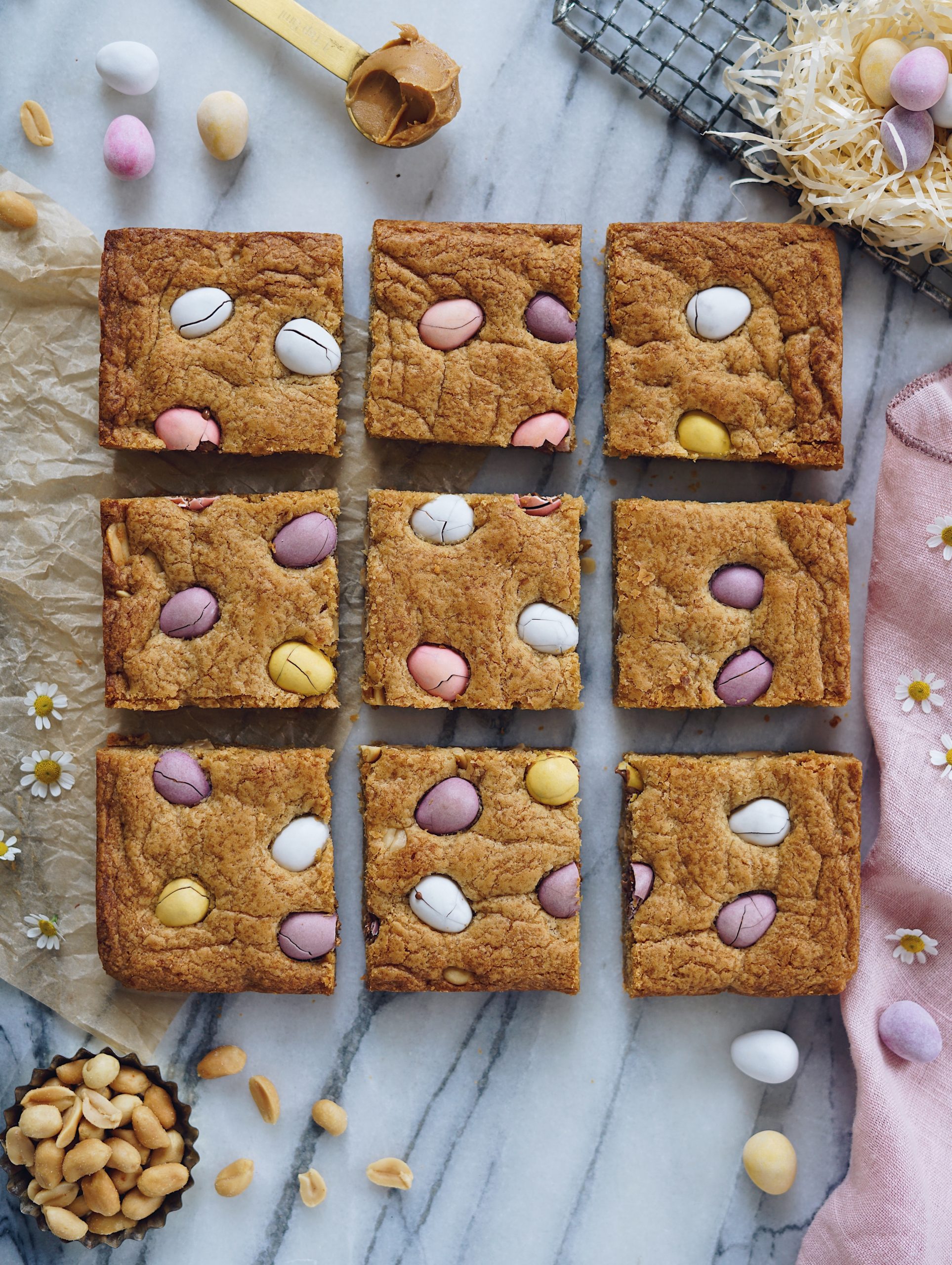 Ostern steht vor der Tür – Oster Blondies mit Erdnussbutter