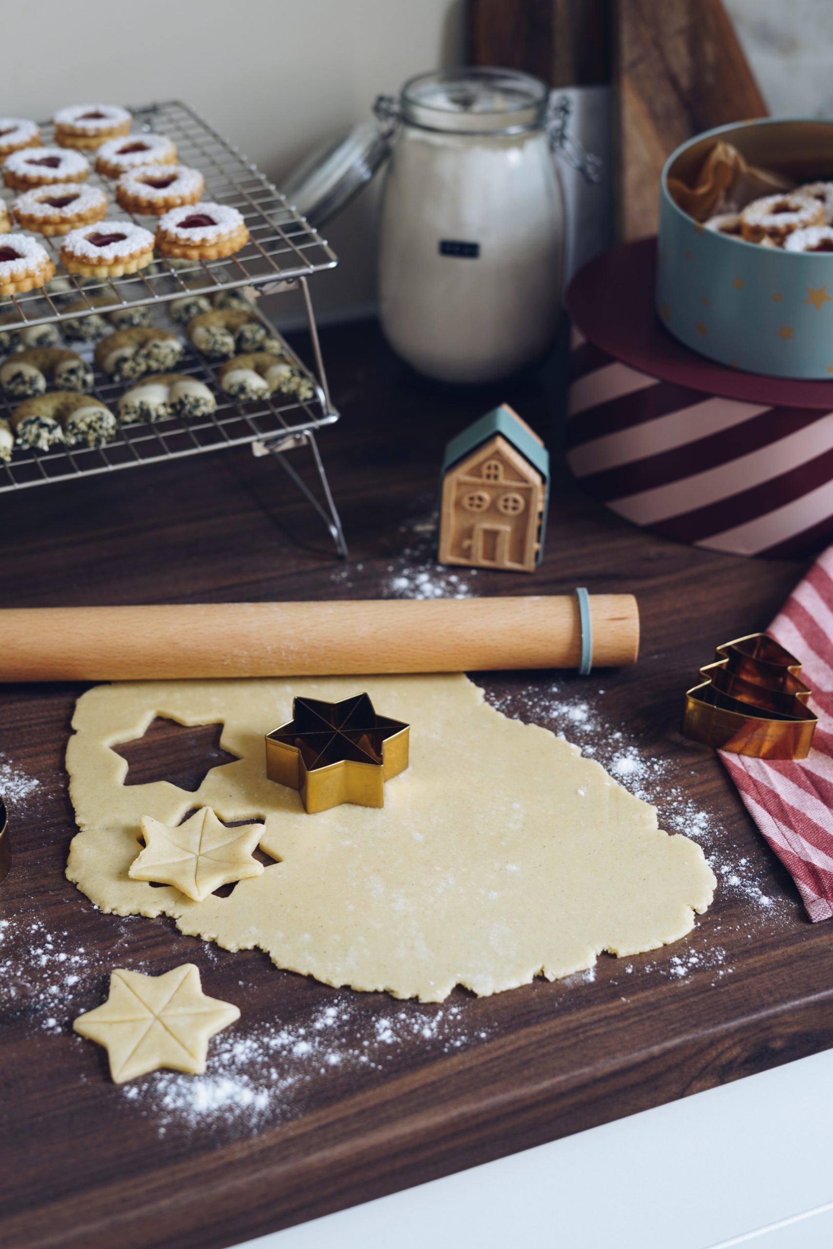 In der Plätzchenbäckerei: Kürbiskernkipferl und Linzer Augen