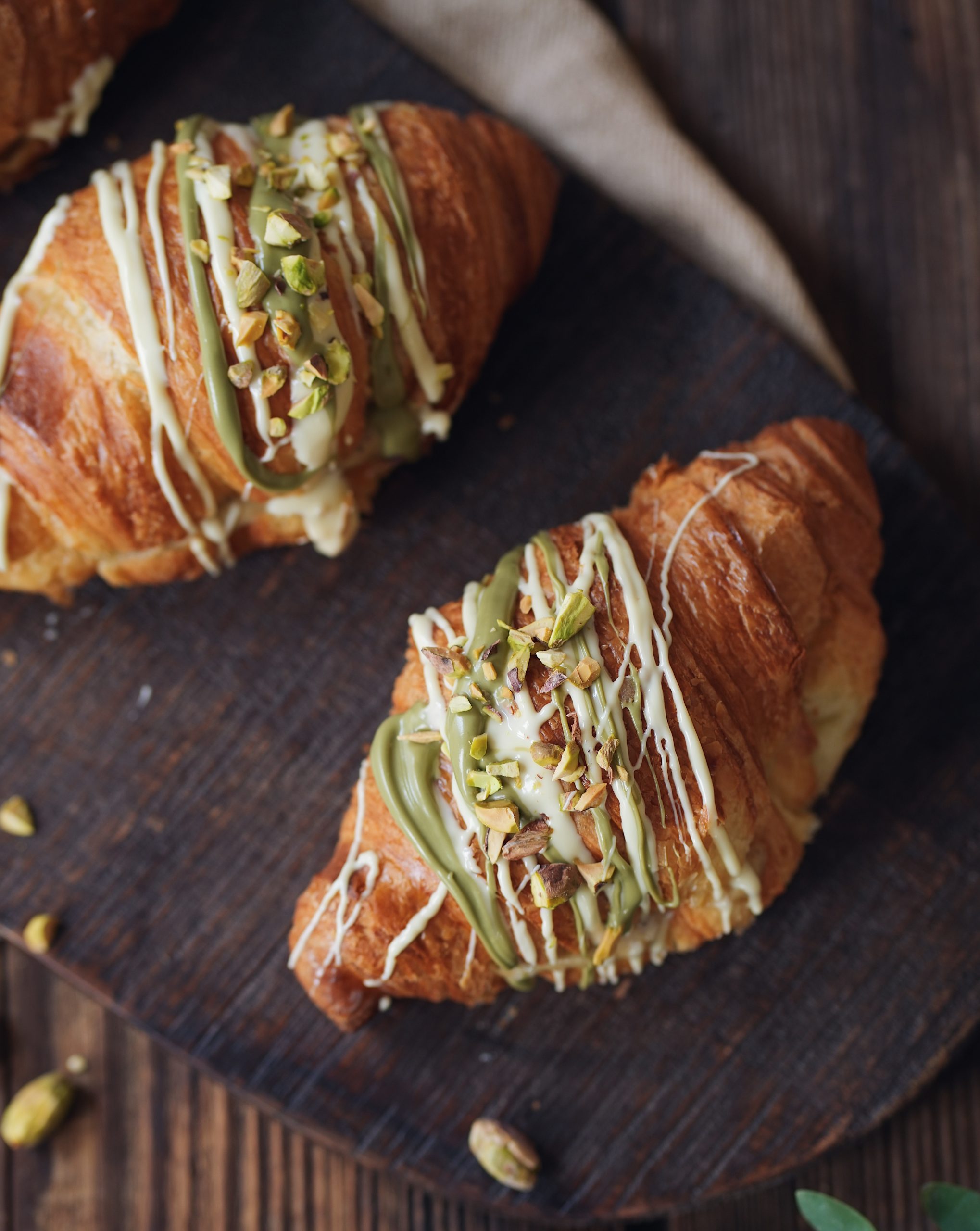 Cornetti al Pistacchio - Croissants mit Pistaziencreme