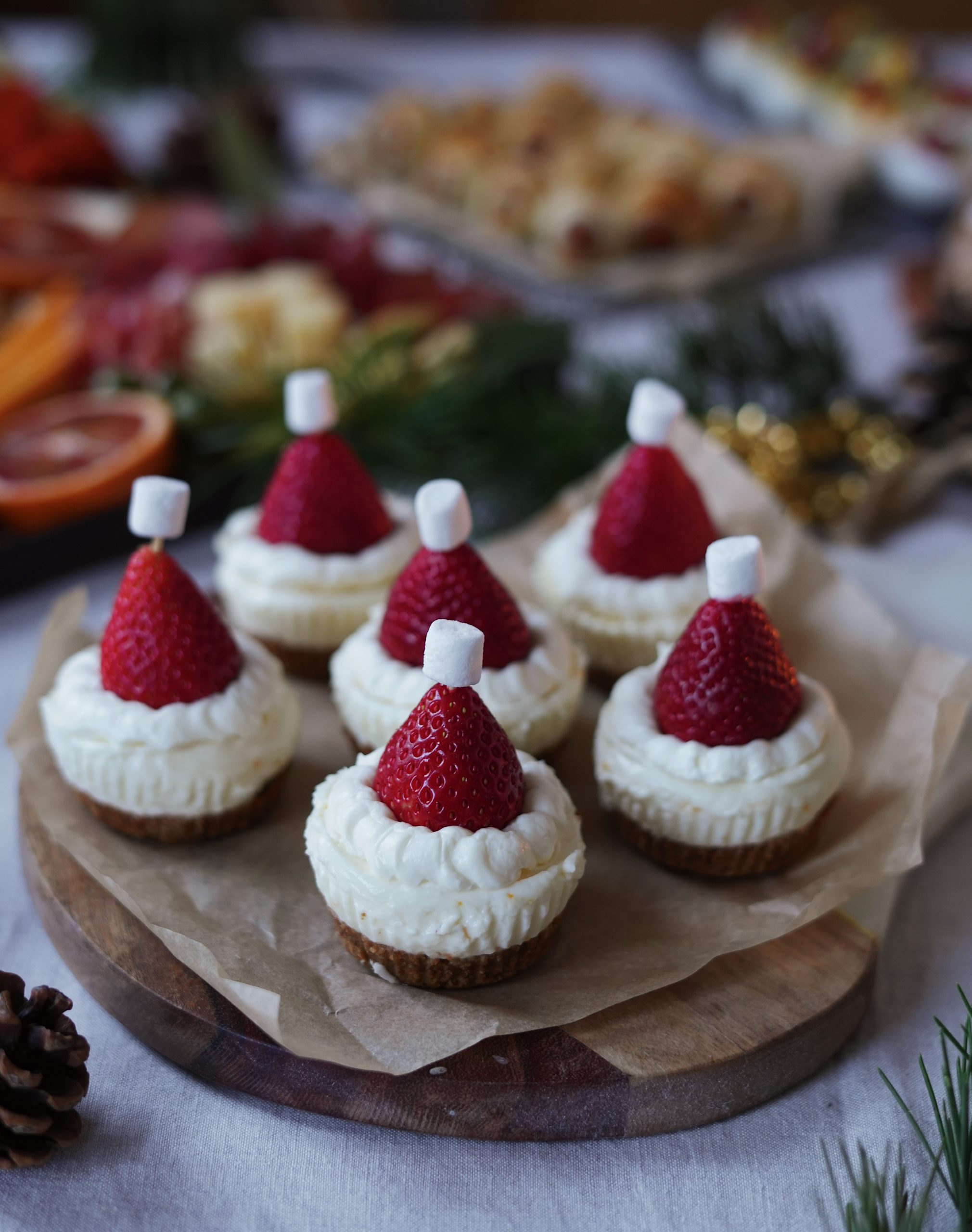 Santa’s Mini Cheesecakes