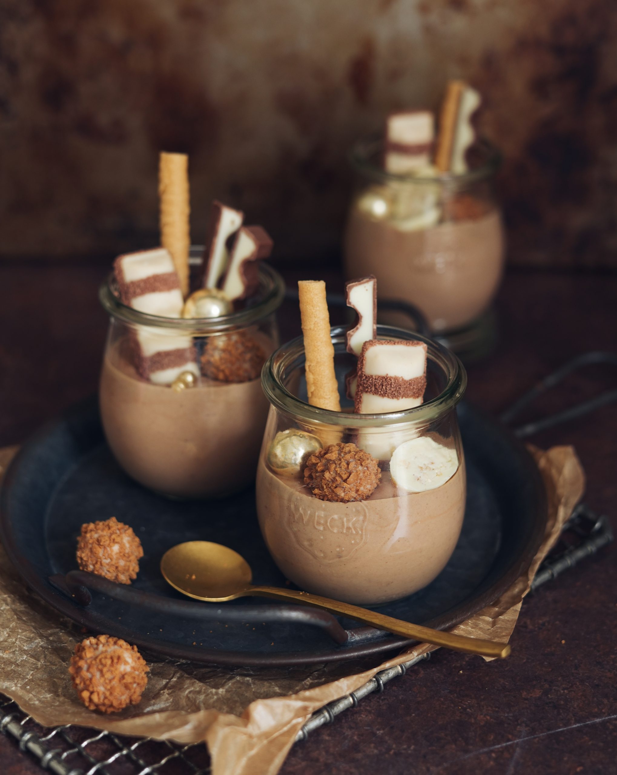 Superschnelles Nougat-Sahne-Dessert
